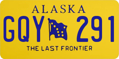 AK license plate GQY291