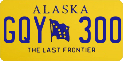 AK license plate GQY300