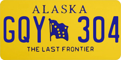 AK license plate GQY304