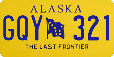 AK license plate GQY321