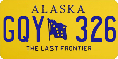 AK license plate GQY326