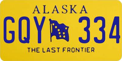 AK license plate GQY334