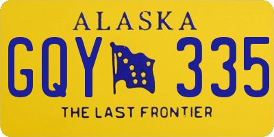 AK license plate GQY335