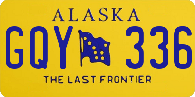 AK license plate GQY336