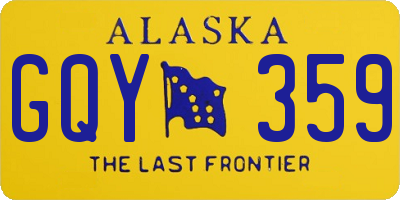 AK license plate GQY359