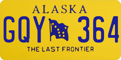 AK license plate GQY364