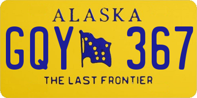 AK license plate GQY367