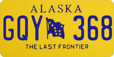 AK license plate GQY368
