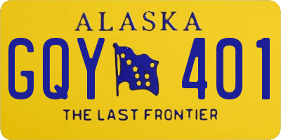 AK license plate GQY401