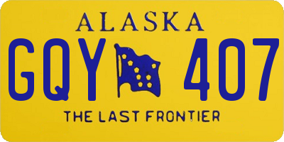 AK license plate GQY407