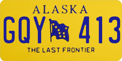 AK license plate GQY413