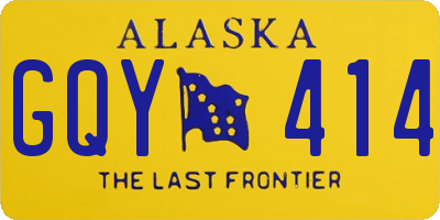 AK license plate GQY414