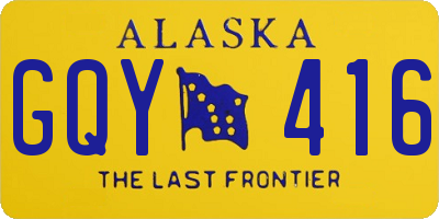 AK license plate GQY416