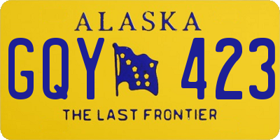 AK license plate GQY423