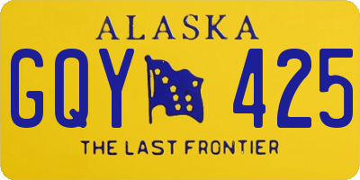 AK license plate GQY425
