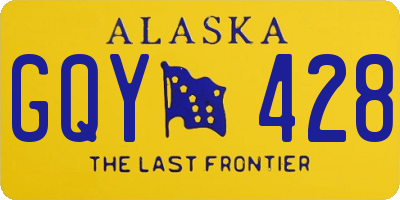 AK license plate GQY428
