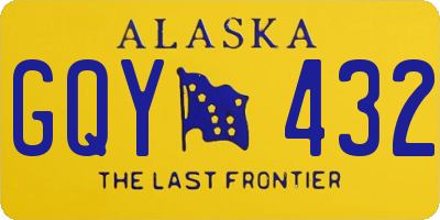 AK license plate GQY432