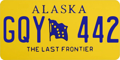 AK license plate GQY442