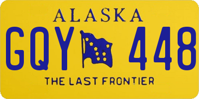 AK license plate GQY448