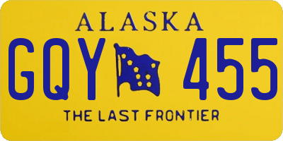 AK license plate GQY455