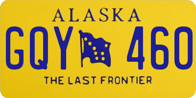 AK license plate GQY460