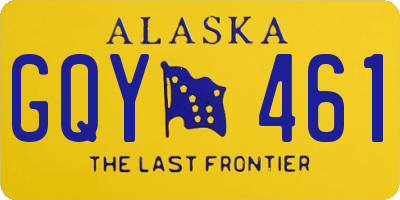 AK license plate GQY461