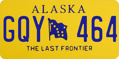 AK license plate GQY464