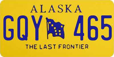 AK license plate GQY465