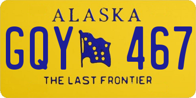 AK license plate GQY467