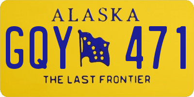 AK license plate GQY471