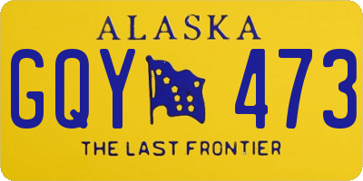 AK license plate GQY473