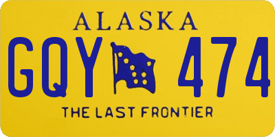 AK license plate GQY474