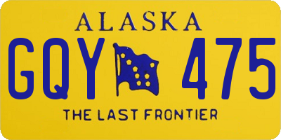 AK license plate GQY475