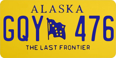 AK license plate GQY476