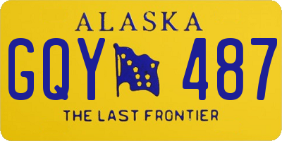AK license plate GQY487
