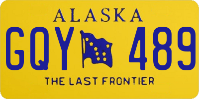 AK license plate GQY489