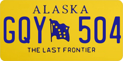 AK license plate GQY504