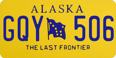 AK license plate GQY506