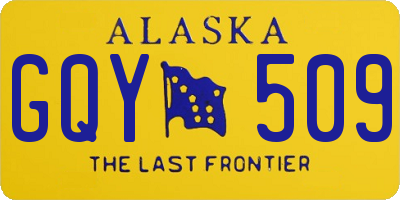 AK license plate GQY509