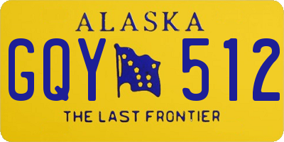 AK license plate GQY512