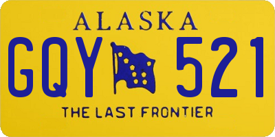 AK license plate GQY521