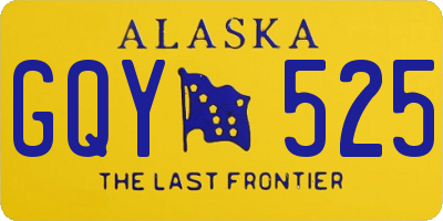 AK license plate GQY525