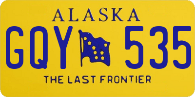 AK license plate GQY535