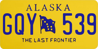 AK license plate GQY539