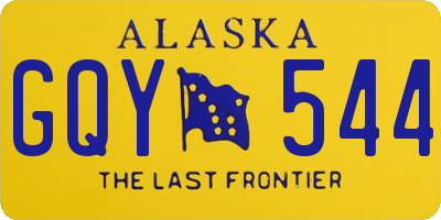 AK license plate GQY544