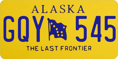 AK license plate GQY545