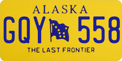 AK license plate GQY558