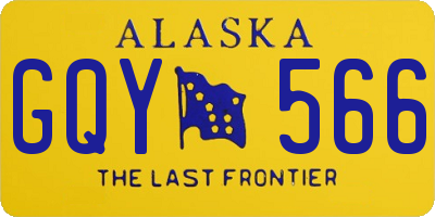 AK license plate GQY566