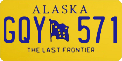 AK license plate GQY571