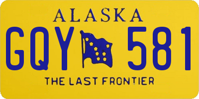 AK license plate GQY581